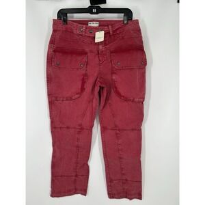 Free People We The Free Hot In It Moto Pants Sweet Kiss Straight Leg Size 12